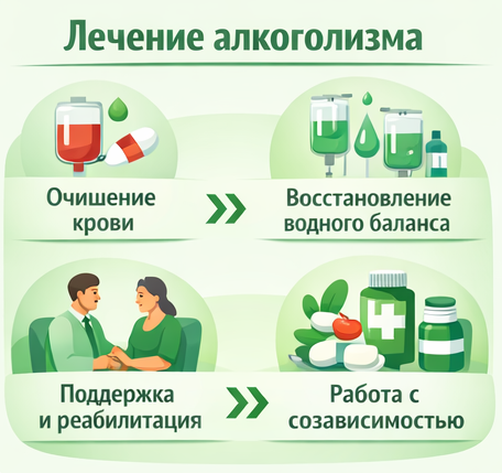 лечение алкоголизма в Пикалёво этапы